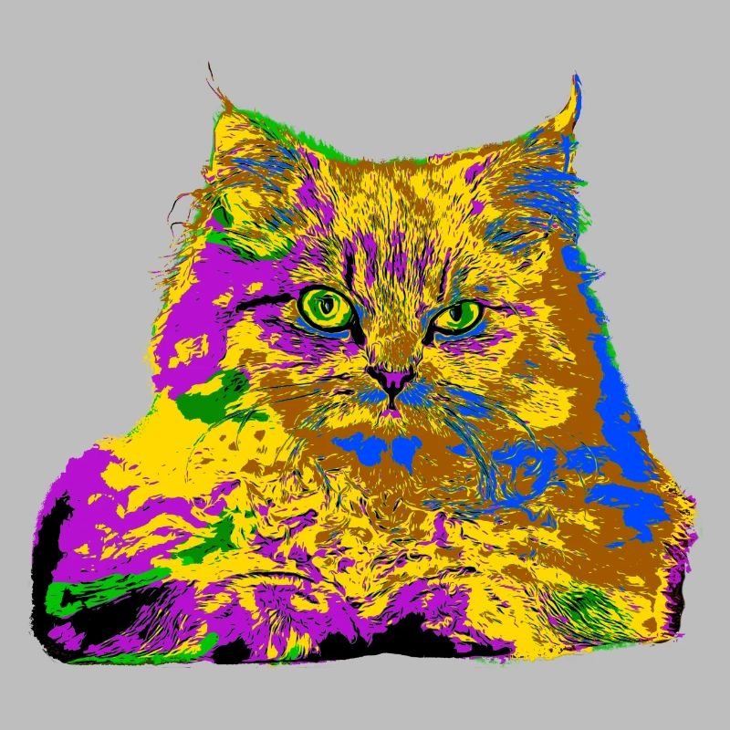 Chat coloré