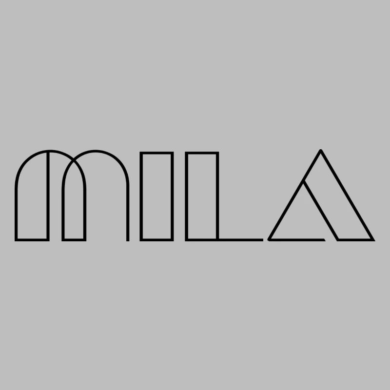 Name Mila Modern Schwarz