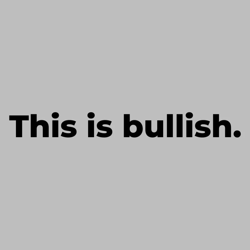 This is bullish.