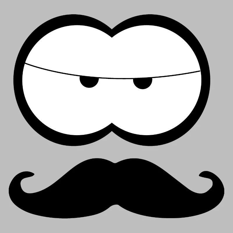 augen mit bart Design