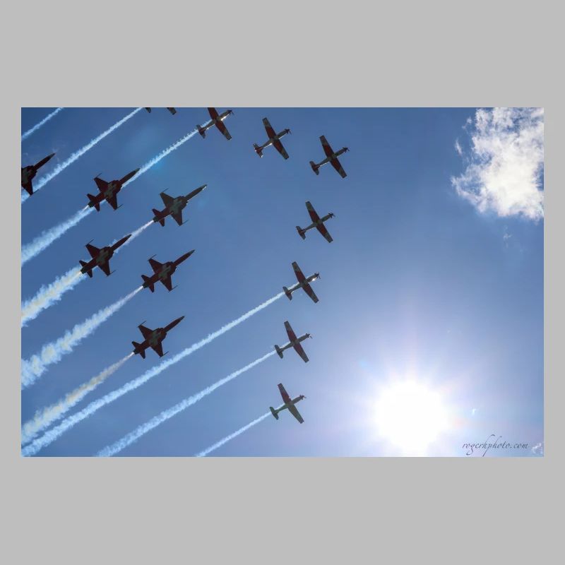 Patrouille Suisse und PC-7 der Schweizer Luftwaffe