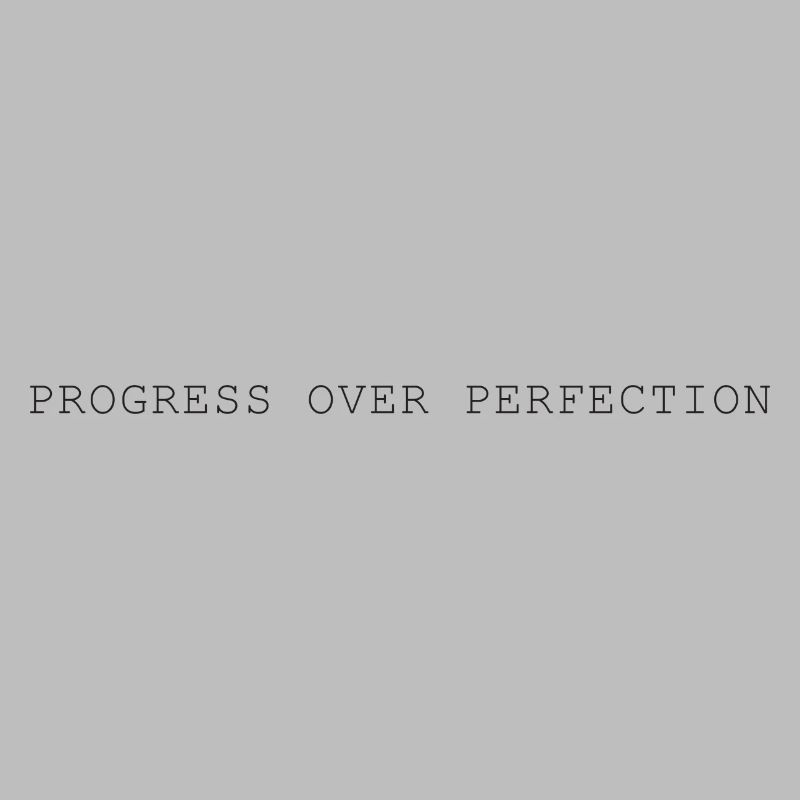 progress perfection geschenk geschenkidee
