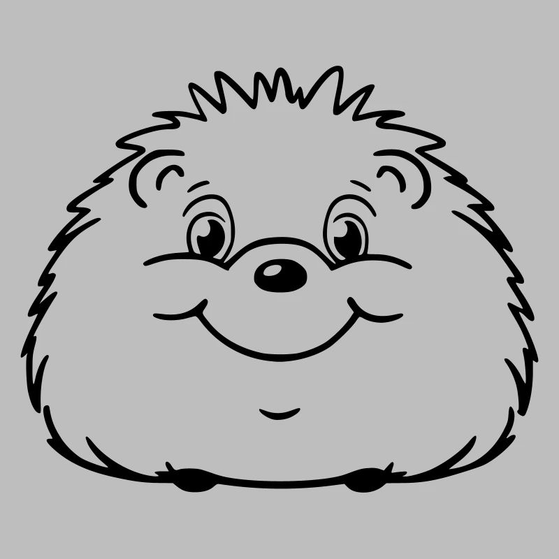 Chubby hedgehog as vector illustration
