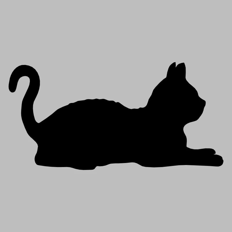 Amour silhouette de chat couché