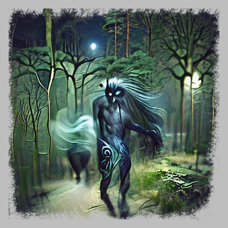 L’ de la forêt devient le marcheur de nuit