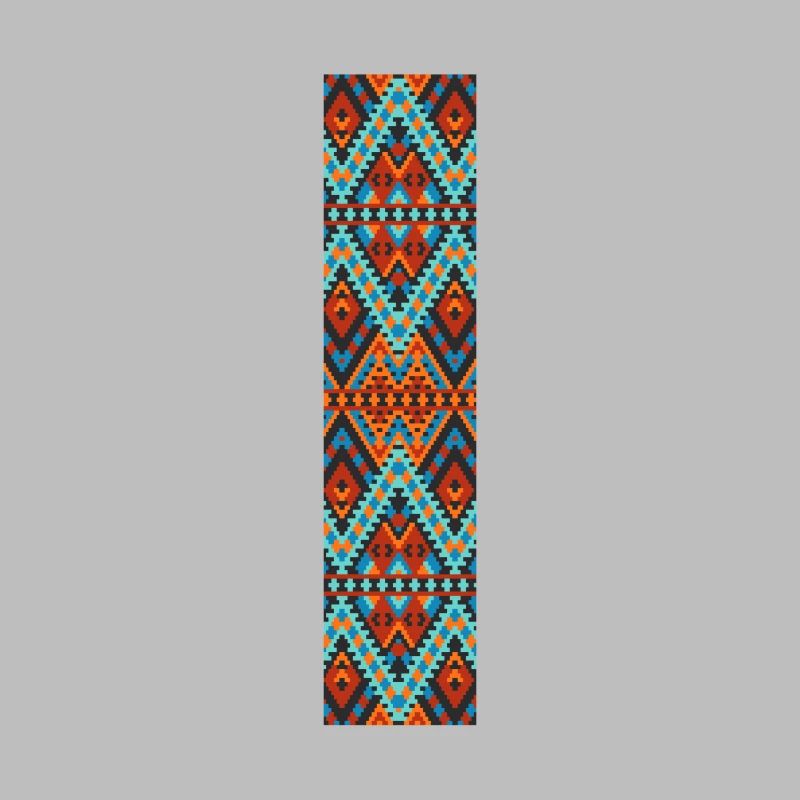 Buchstabe I- Boho-Design, buntes Monogramm