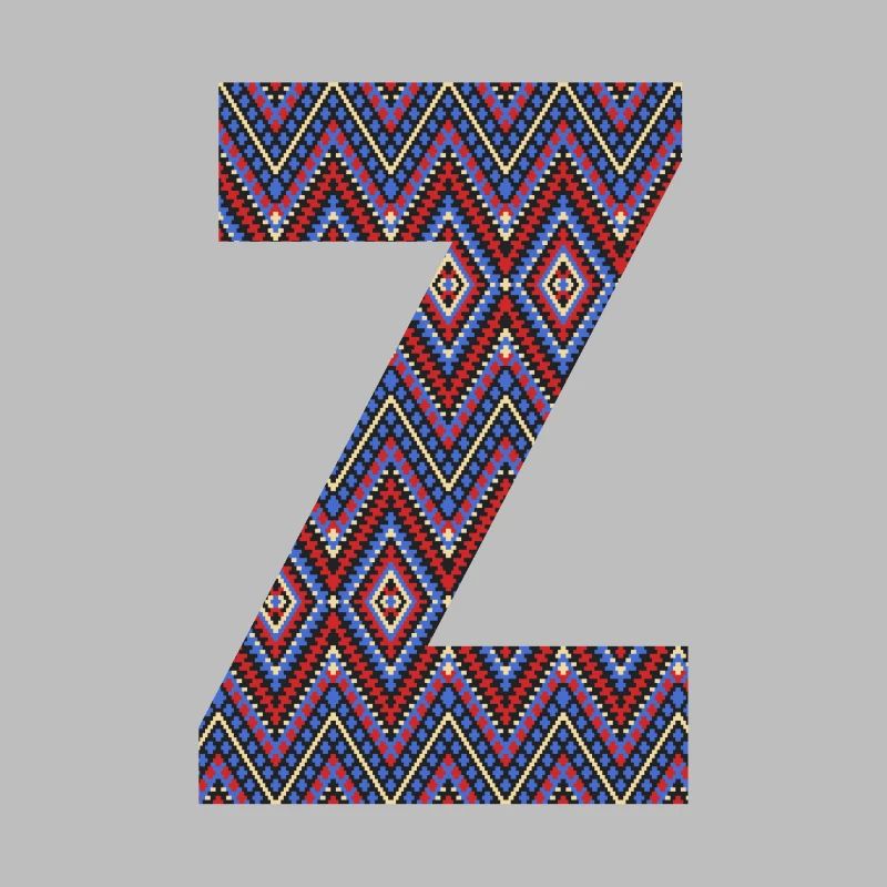 Monogram Letter Z- geometric pattern