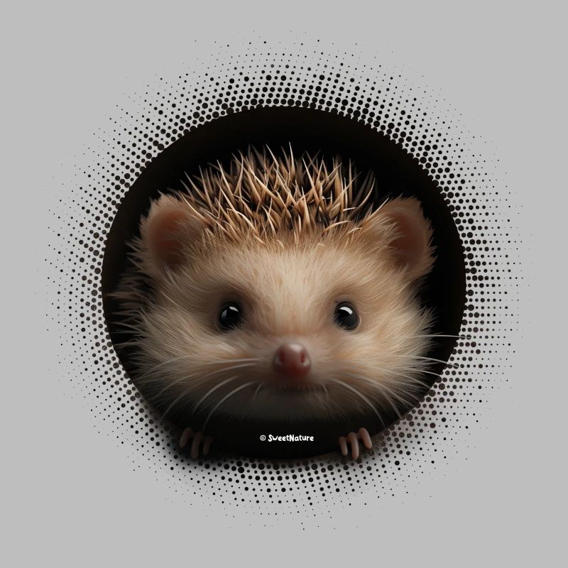 Hérisson mignon avec vison