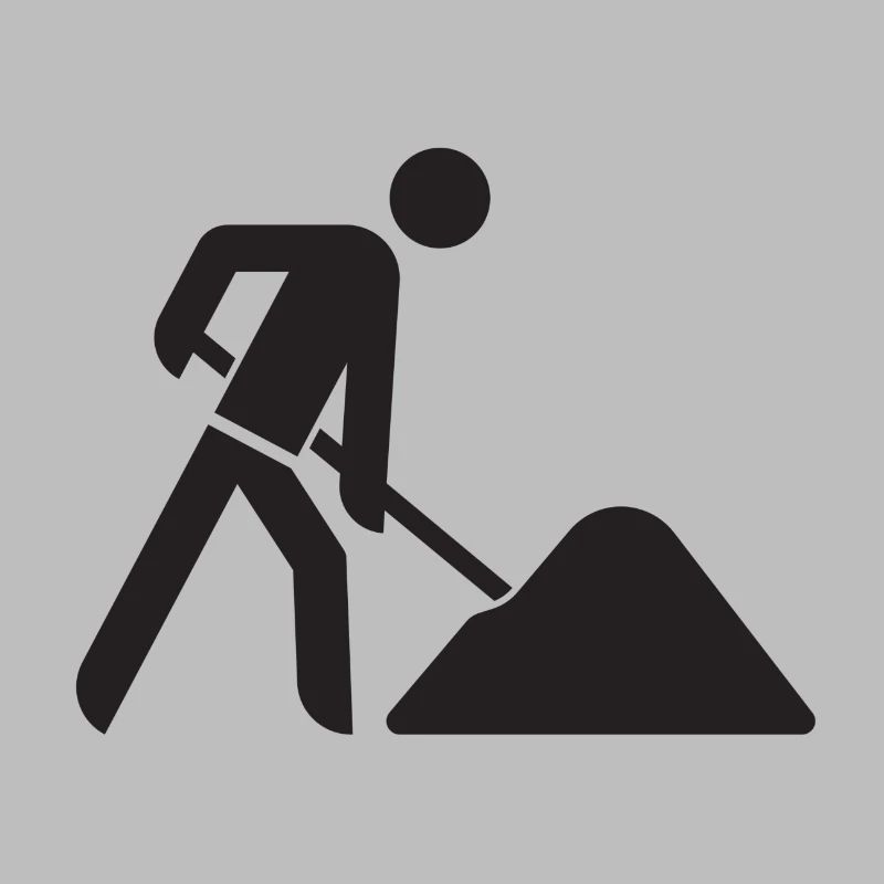 Construction site working shovel