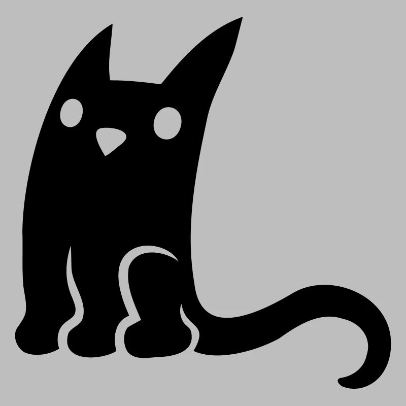 Petit chat mignon noir