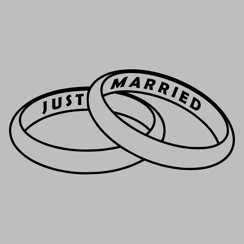 Eheringe mit Gravur "Just Married"