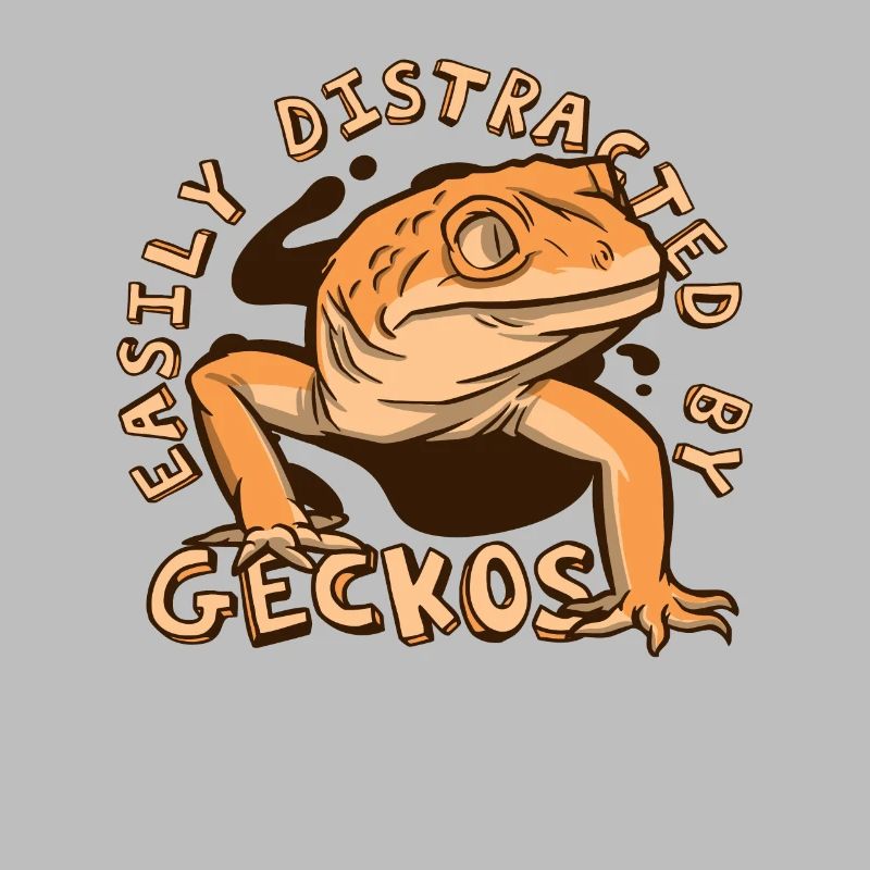 Easily Distracted By Geckos Crested Lizard