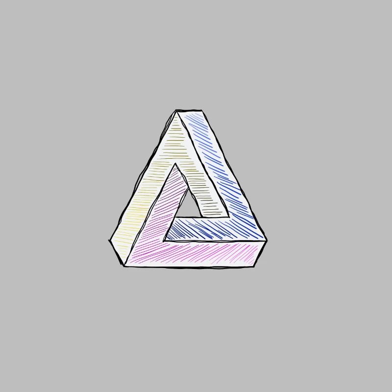 Triangle de Penrose triangle impossible en bande dessinée