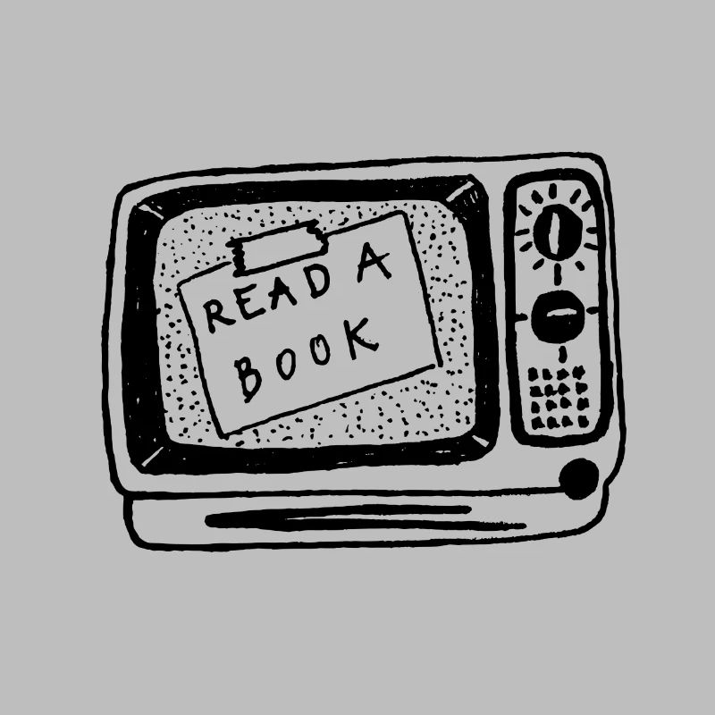 old TV read a book Note