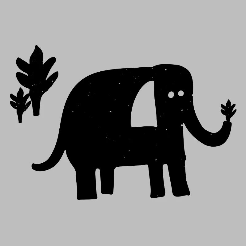 Dessin végétalien d'éléphant