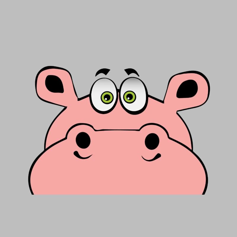 kukuck hallo ups nilpferd hippo niedlich geschenk