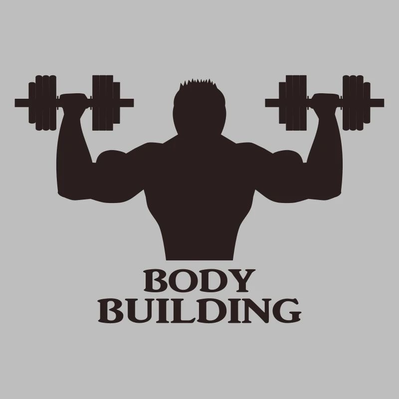 Bodybuilder met dumbbells
