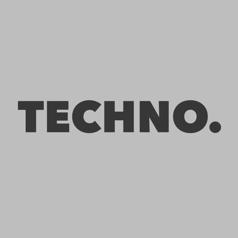 Techno Music Logo gray