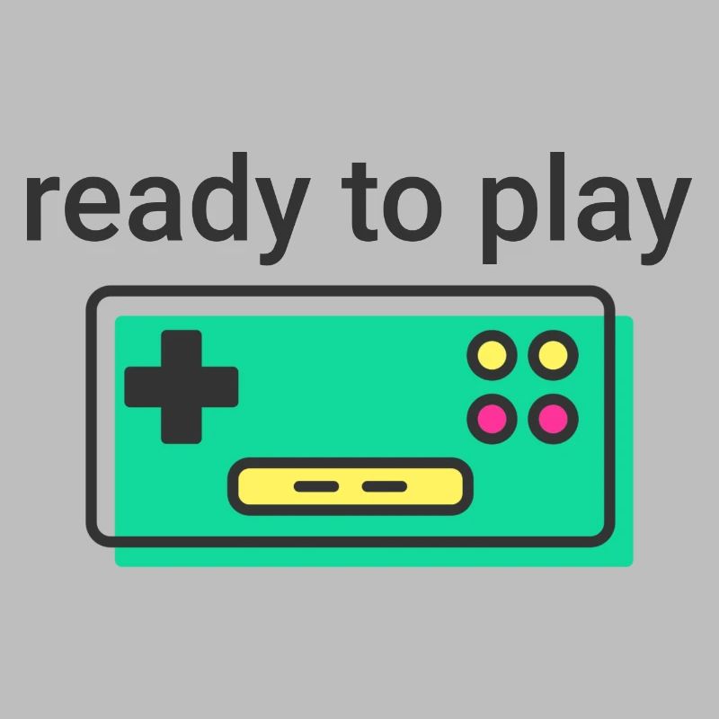 ready to play: retro clean Game Controller schwarz
