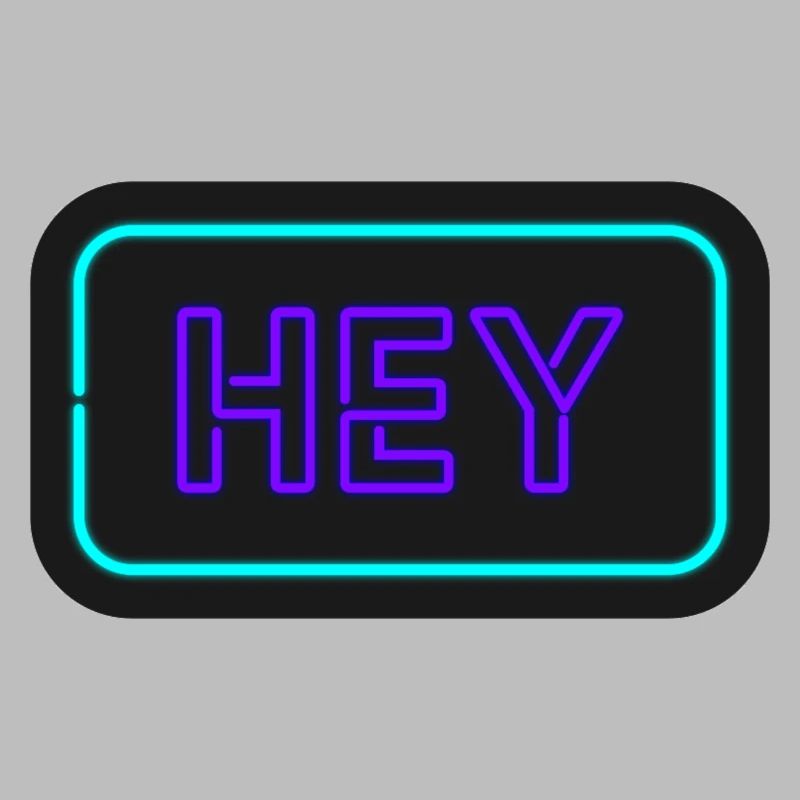 Hé le néon bouclier design