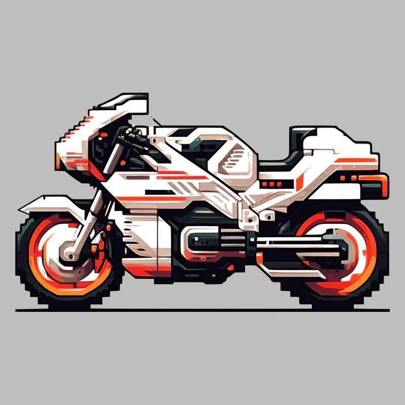 Machine de course de moto comme vecteur 8 bits