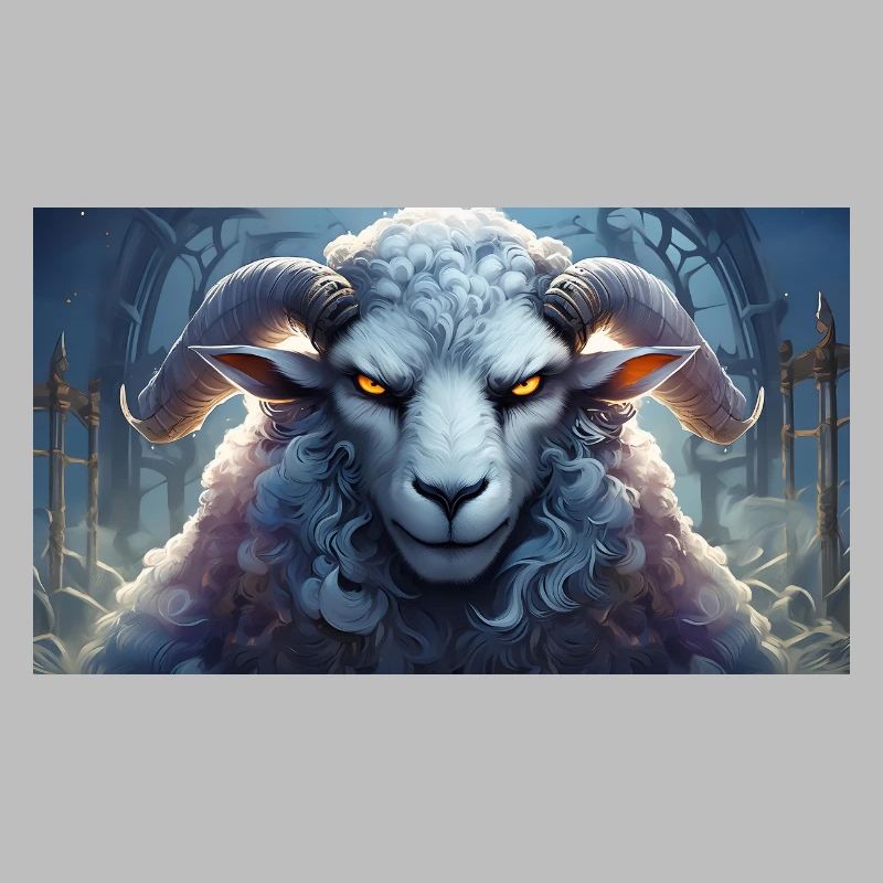 Cute grumpy grouchy animals - sheep