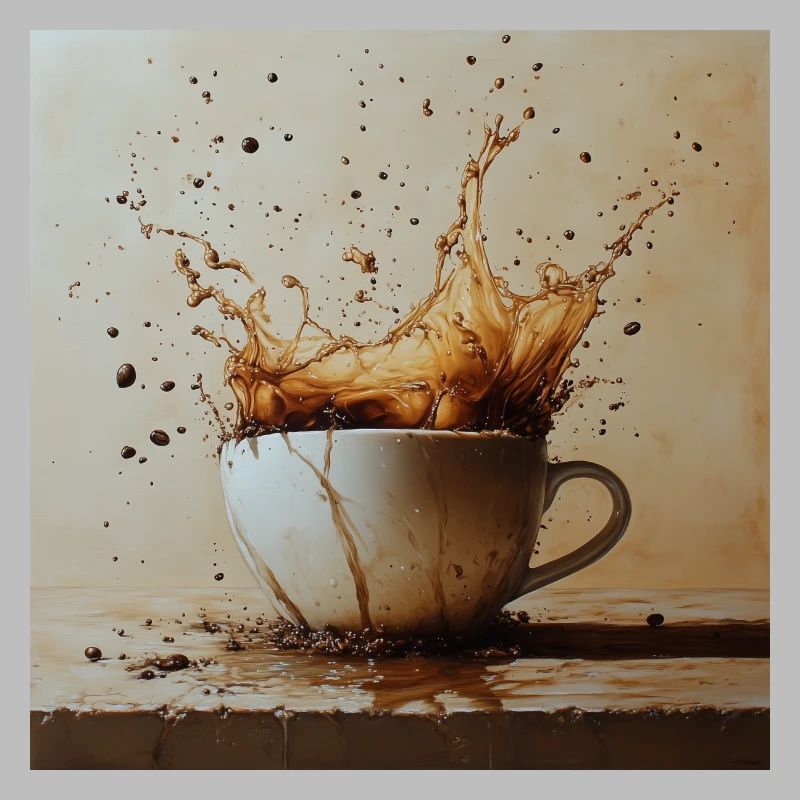 Explosion de tasses à café