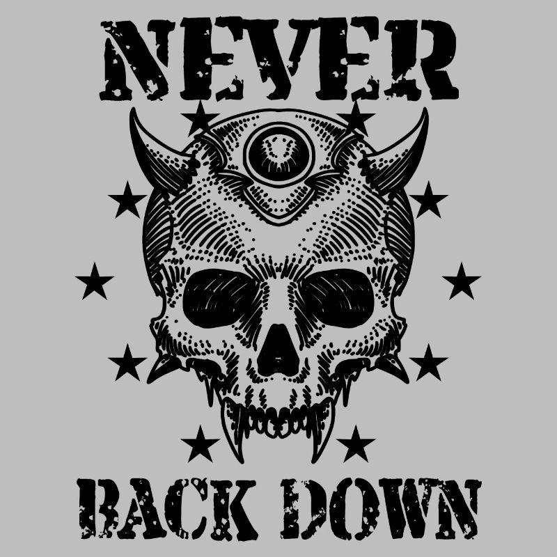 Skull never back down resistance