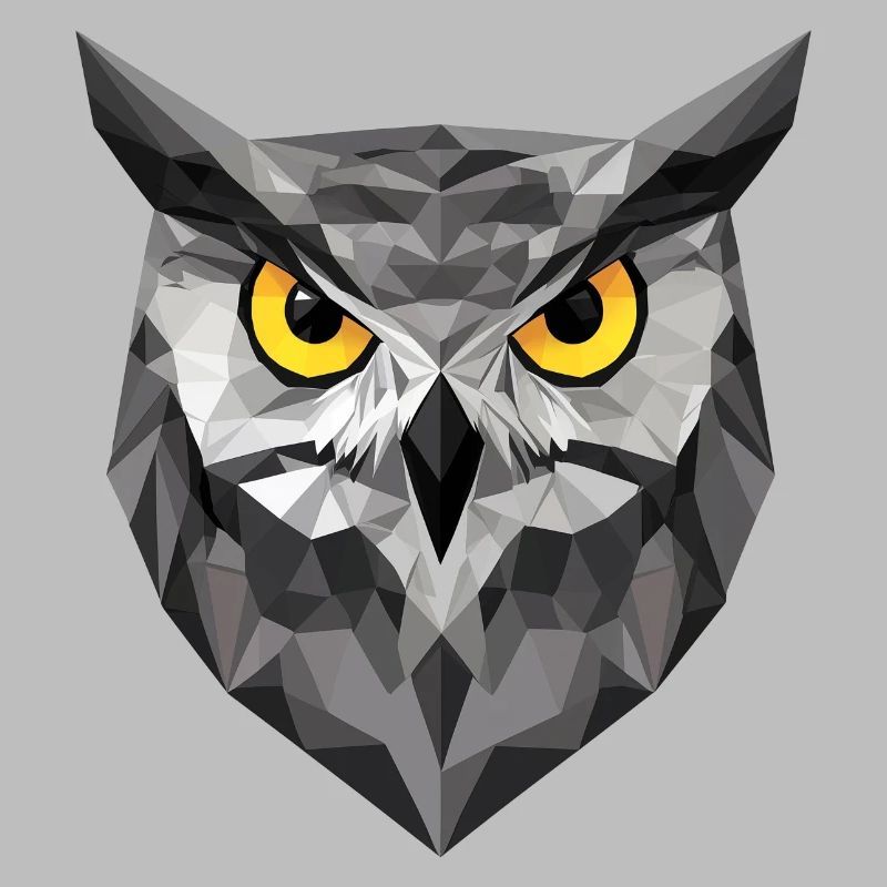 Low Poly Owl – modern design for the smart