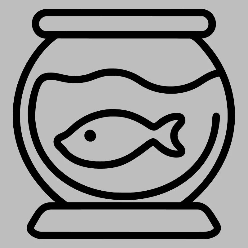 Icône de poisson - Conception de contour noir simple