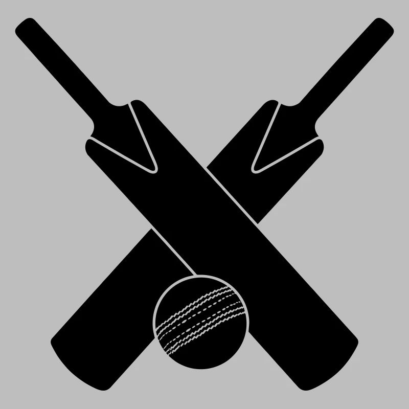Logo de cricket avec batte et balle