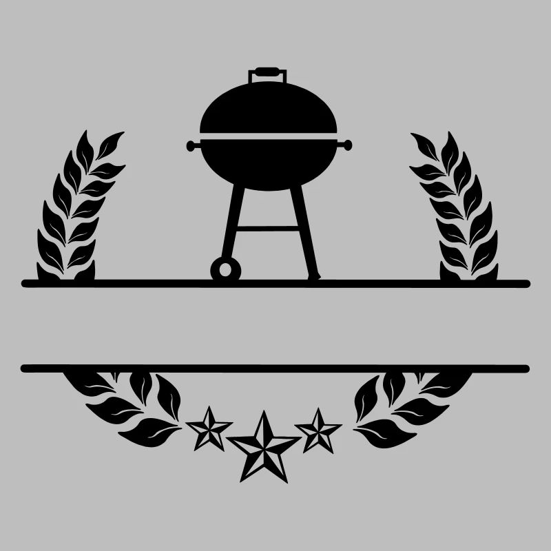 BBQ monogram laurel wreath