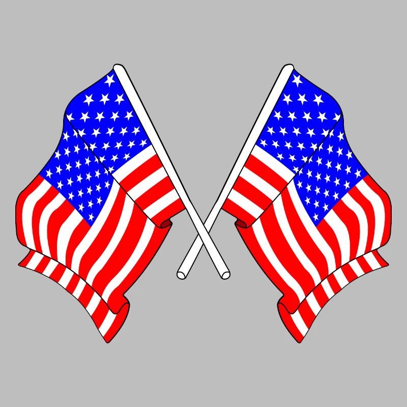 Two flags USA