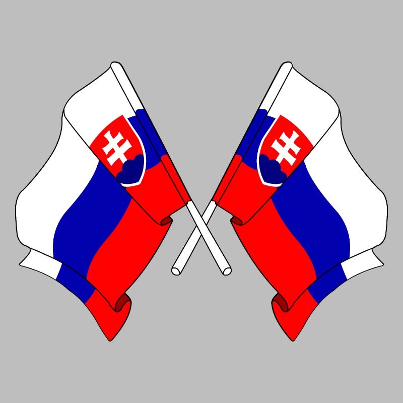 Two flags Slovakia