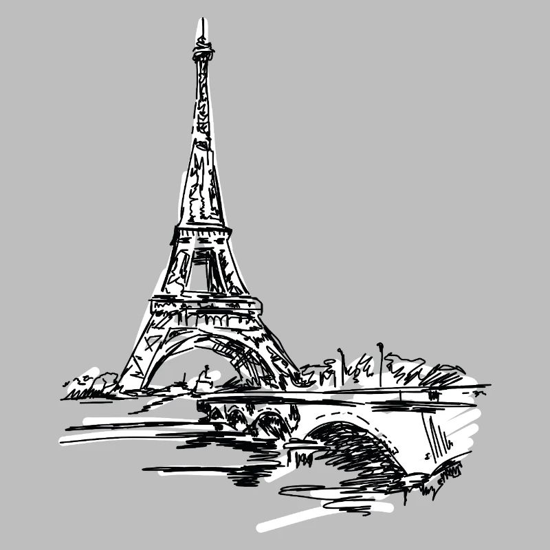 Paris Skyline: Sketchy Eiffel Tower