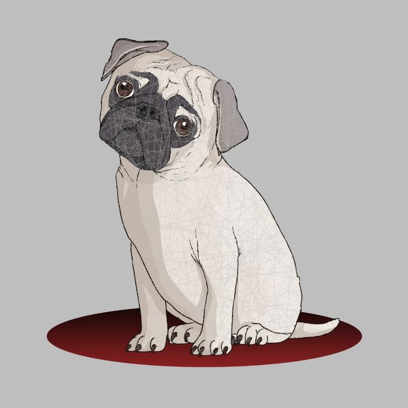 Süßer Designer Mops mit super Effekten