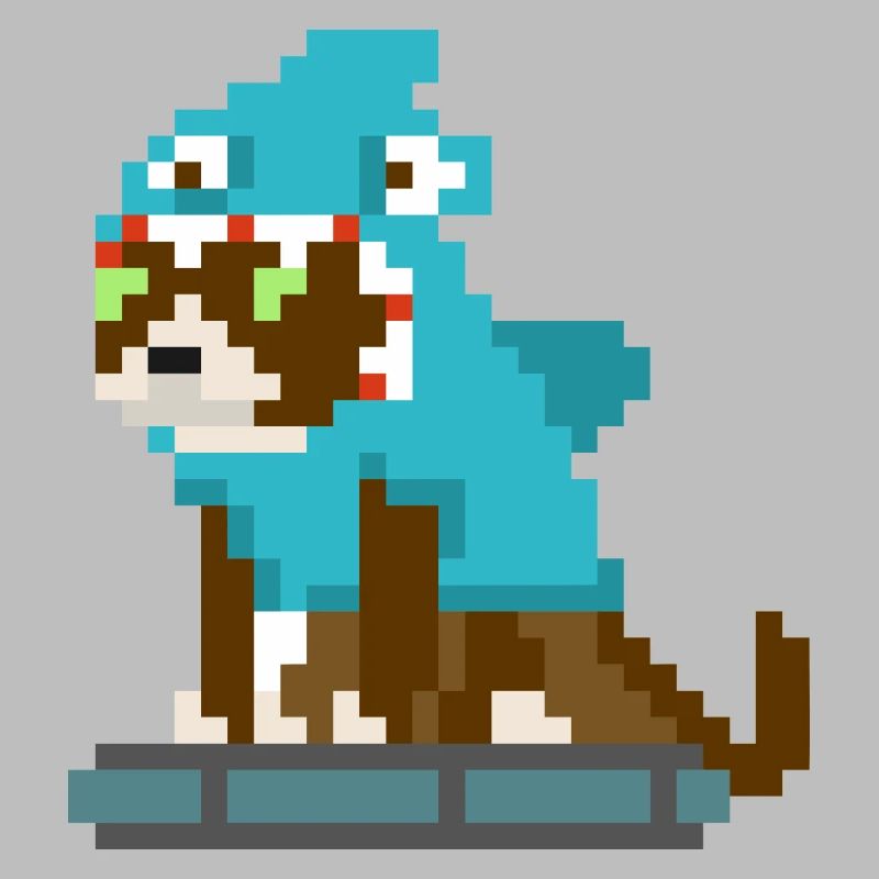 Chat-Shark meme Rumba 8Bits