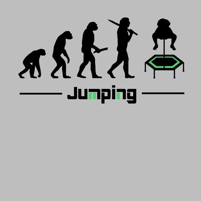 jumping trampoline girl jumping evolution gift