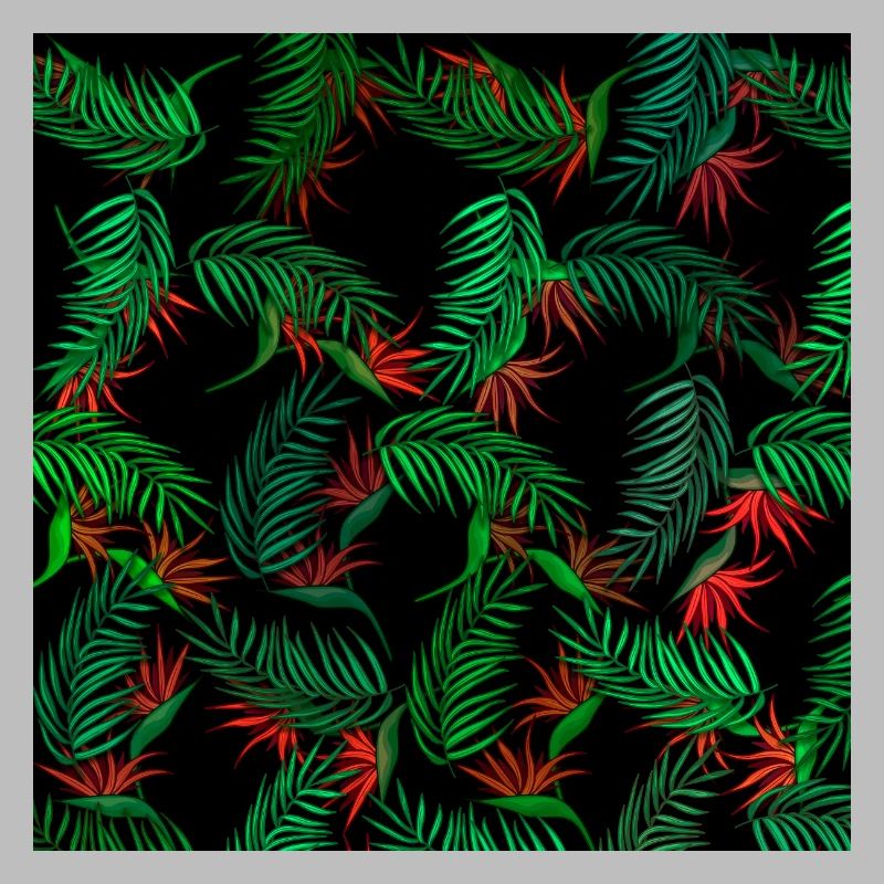 Palm trees and flowers pattern
