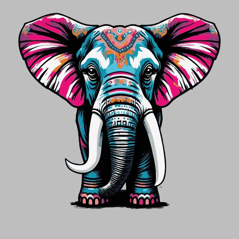 Farbenfroher Elefant