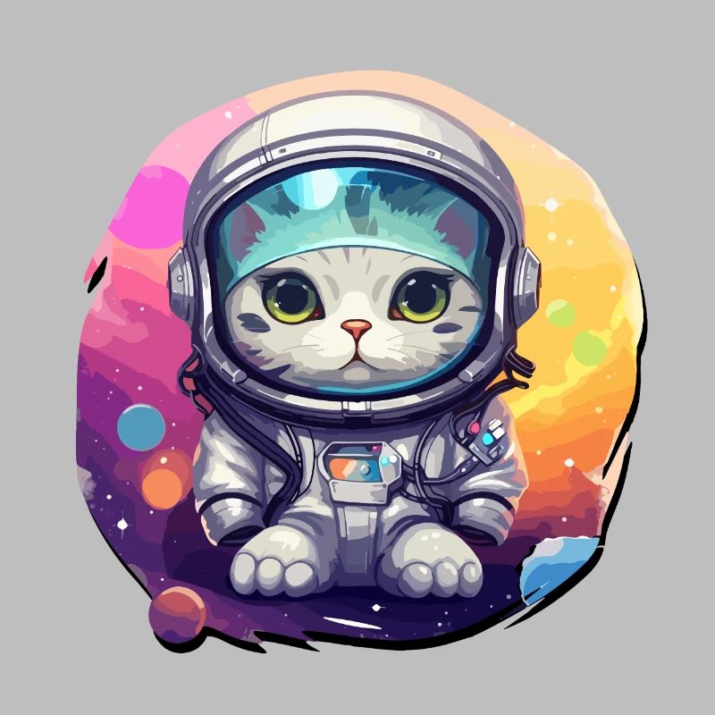 Chat de l’espace - Style cosmique