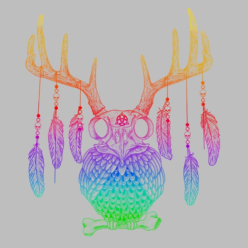 Boho Hirscheule Regenbogenfarben