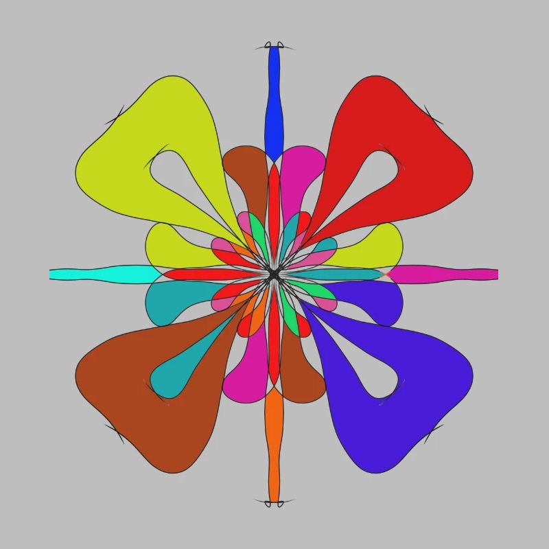 Fleur colorée abstraite