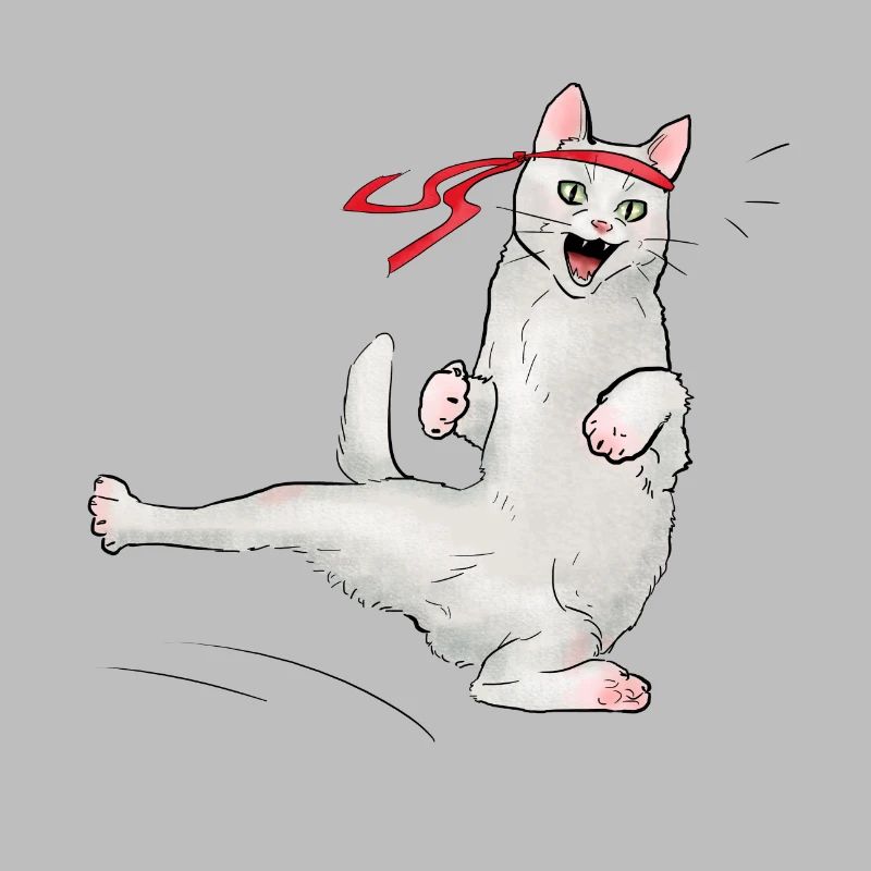 Katze beim Karate