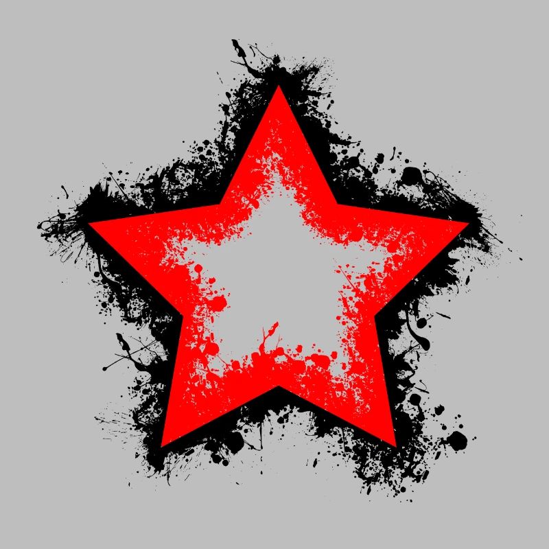 Étoiles éclaboussures noir-rouge