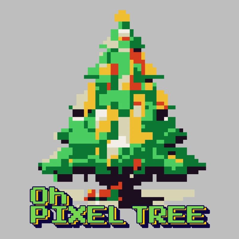8-bit Christmas Magic . Oh Pixel Tree, Tannenbaum