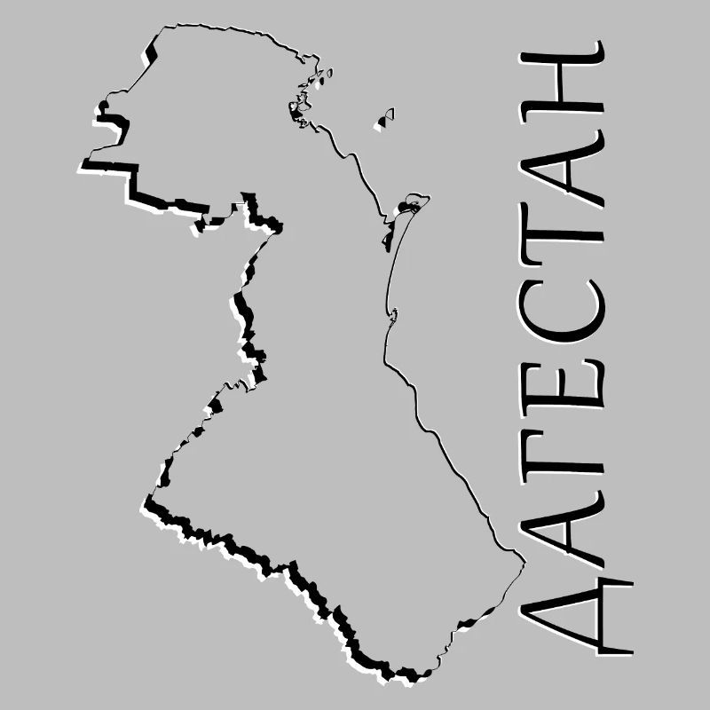 (RU) Dagestan map as outline DA