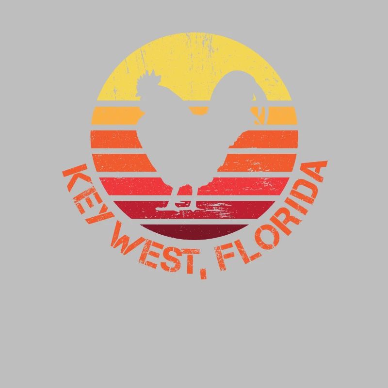 Retro beunruhigtes Key West Florida Chicken Gift oder
