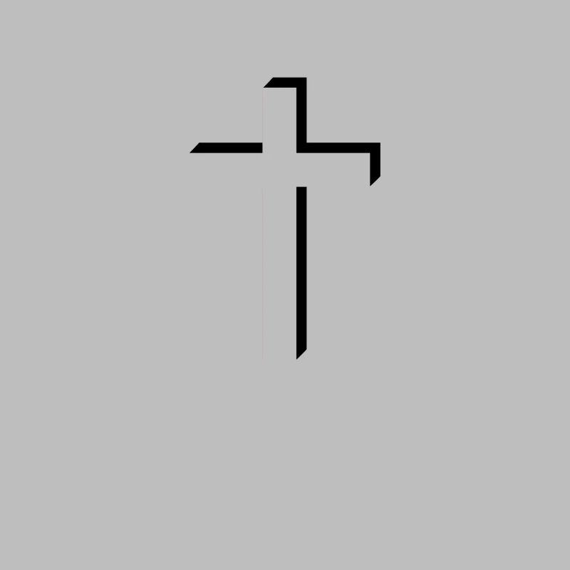 Jesus Cross 3D Effect Shadow Modern Confirmation