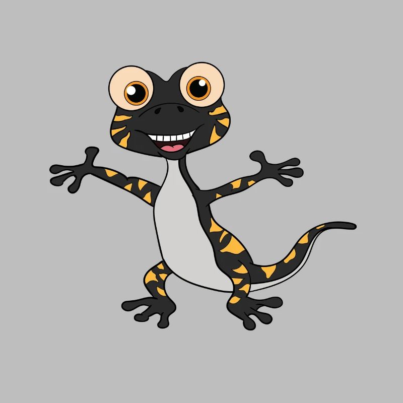 Lizard Gecko Salamander Funny Comic
